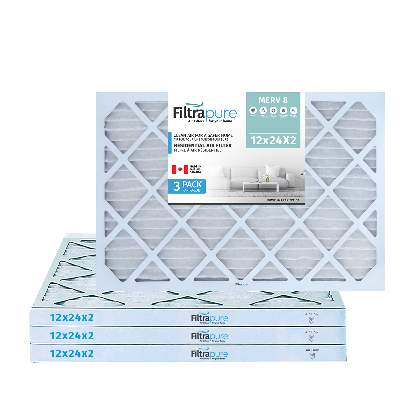 12x24x2 Air Filter - AC Furnace Filter