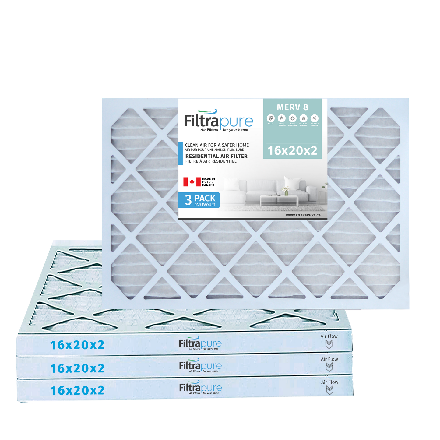 16x20x2 Air Filter - AC Furnace Filter