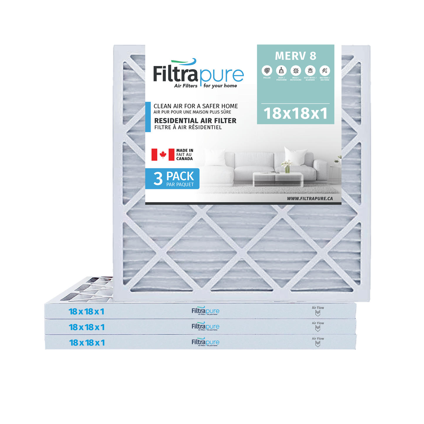 18X18x1 Air Filter - AC Furnace Filter